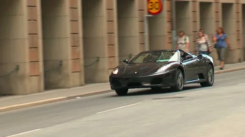Ferrari on street Stock Footage 8927791