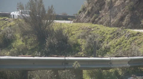 Ferrari uphill curve Stock Footage