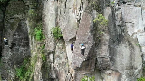 Via Ferrata2 Stock Footage 252365326