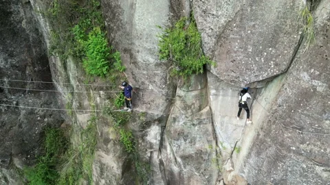 Via Ferrata3 Stock Footage 252365317