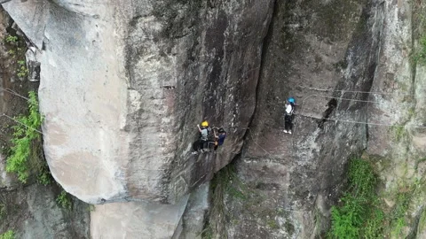Via Ferrata6 Stock Footage 252365238