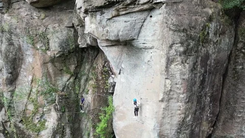Via Ferrata8 Stock Footage 252365076
