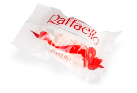 Ferrero Raffaello in a separate packaging Stock Photos
