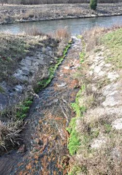 Ferric thermal stream Stock Photos