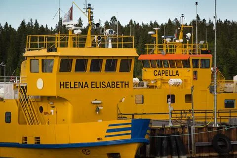 The ferries to Holmön Fotos de archivo