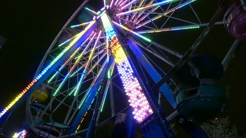 Ferries wheel night Stock Footage 69891565