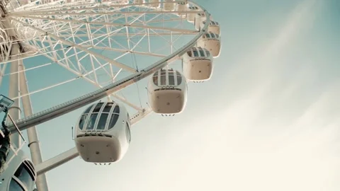 Ferris wheel against the sky Stock Footage 152728345