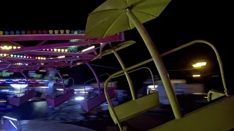 Ferris wheel at amusement park Stock Footage 100630043