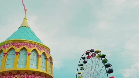 Ferris wheel in an amusement park Stock Footage 155454041