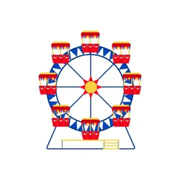 Ferris wheel attraction Stock Illustration