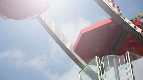 Ferris wheel on the background of blue sky Video stock 87998963