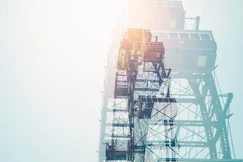 Ferris wheel background Stock Photos