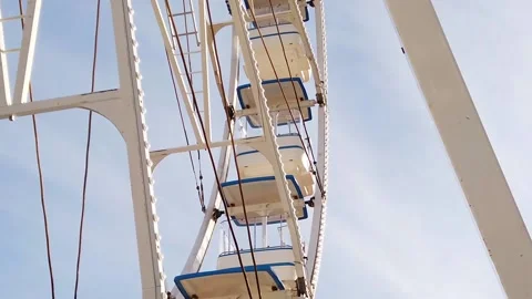 Ferris wheel on blue sky background. Stock Footage 146279972