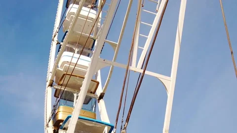 Ferris wheel on blue sky background. Stock Footage 146279984