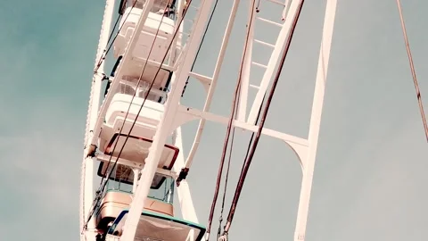 Ferris wheel on blue sky background. Stock Footage 146279988