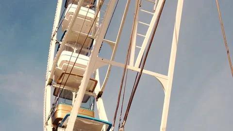 Ferris wheel on blue sky background. Stock Footage 146280006