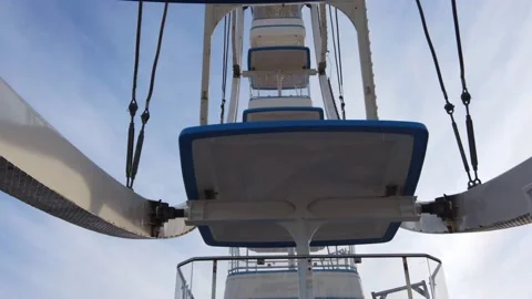 Ferris wheel on blue sky background. Stock Footage 146280050