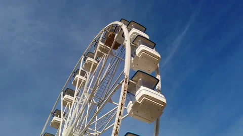 Ferris wheel on blue sky background. Stock Footage 146280095