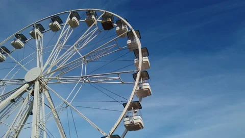 Ferris wheel on blue sky background. Stock Footage 146280194