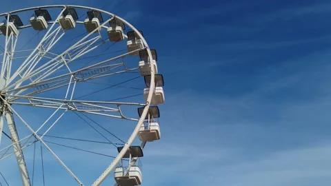 Ferris wheel on blue sky background. Stock Footage 146280231