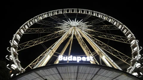 Ferris Wheel of Budapest Stock Footage 218626426