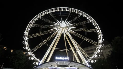 Ferris Wheel of Budapest Stock Footage 218628186