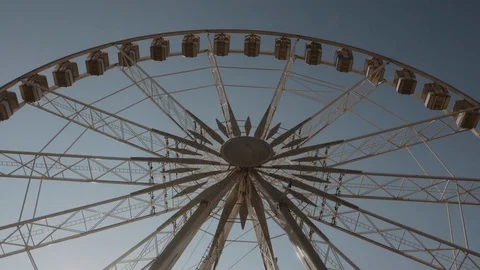 Ferris Wheel in Budapest Park Stock Footage
