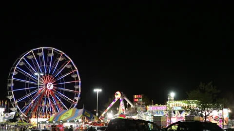 Ferris Wheel At Carnival Video stock 23050858