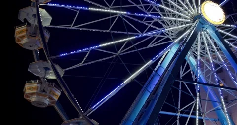 Ferris wheel at a carnival Stock Footage 260526589