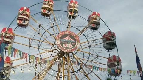 Ferris wheel chain ready to be played at the night market Stock Footage 275590678