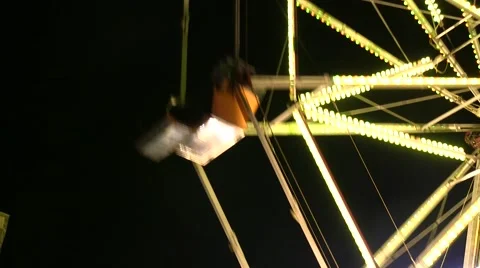 Ferris Wheel chairs rotating loopable Stock Footage 41860506