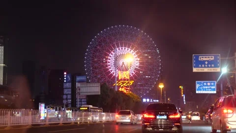 Ferris wheel in Changsha Stock Footage 154981996