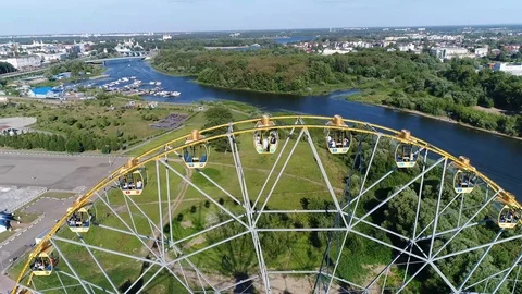 Ferris wheel in the city Stock Footage 101661218