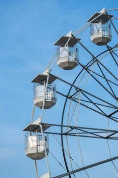 Ferris Wheel Close-Up With Empty Cabins Stock Photos