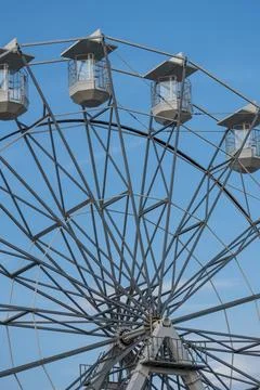 Ferris Wheel Close-Up With Empty Cabins Stock Photos