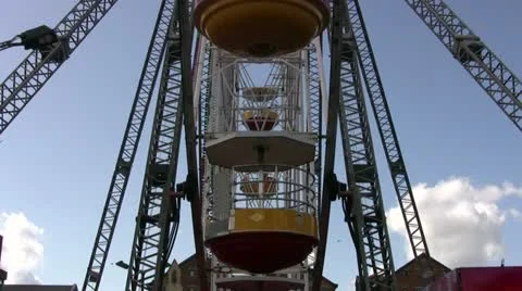 Ferris Wheel close up lockdown Stock Footage 22385422