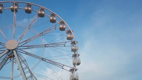 Ferris wheel close up at sunset Video stock 94807558