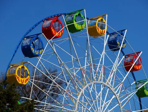 Ferris Wheel closeup Stock Photos