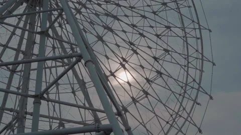 Ferris wheel cloudy sky Video stock 158374461