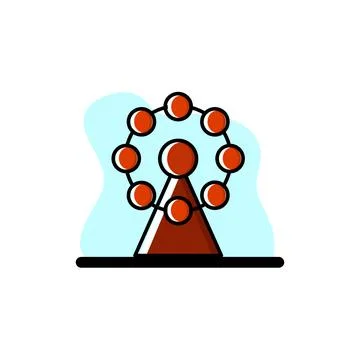 Ferris Wheel Conceptual Vector Icon Design Illustration Illustrazione stock