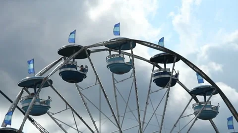 Ferris Wheel at the County Fair (V.02) Stock Footage 8540050