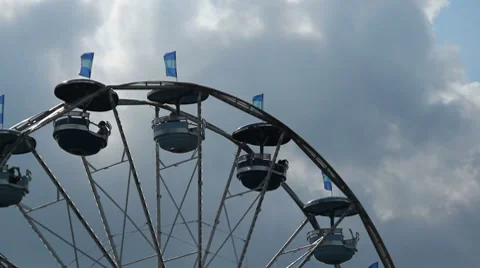 Ferris Wheel at the County Fair (V.04) Stock Footage 8540082