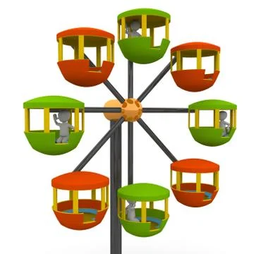 Ferris wheel at a county Ilustración de archivo