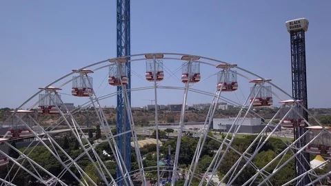 Ferris Wheel crane down Stock Footage 86000785
