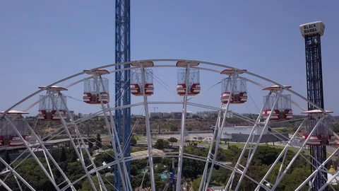 Ferris Wheel Crane up Stock Footage 86000490