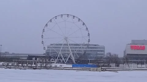 Ferris wheel at Crocus Expo.Timelapce Stock Footage 150757090