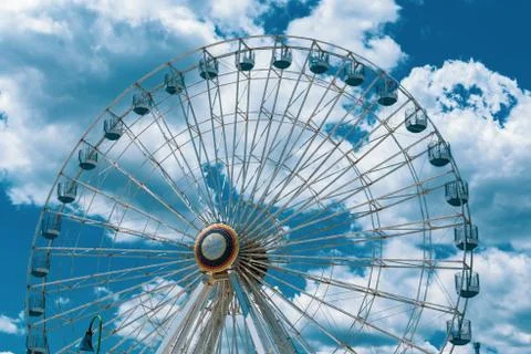 Ferris Wheel Daytime on Ocean City New Jersey Boardwalk Pier Stock Photos