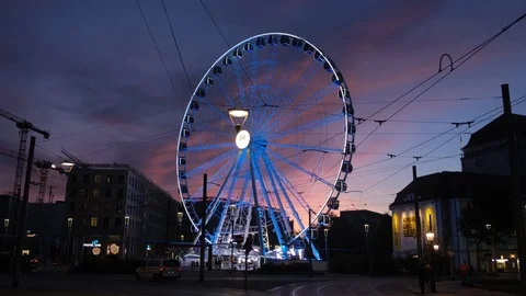 Ferris wheel in Dresden. Stock Footage 116086334