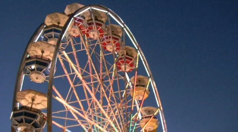 Ferris Wheel at Dusk Stock Footage 509867