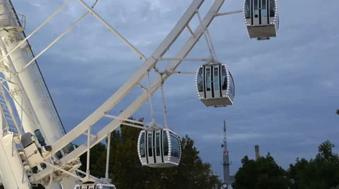 Ferris Wheel in the evening Stock Footage 32326223